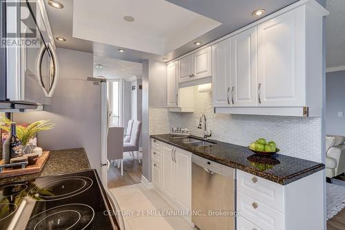 604 - 5 Lisa Street, Brampton, ON - Indoor Photo Showing Kitchen With Double Sink With Upgraded Kitchen