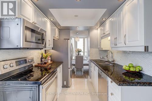 604 - 5 Lisa Street, Brampton, ON - Indoor Photo Showing Kitchen With Double Sink With Upgraded Kitchen