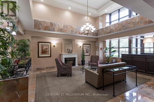 604 - 5 Lisa Street, Brampton, ON - Indoor With Fireplace