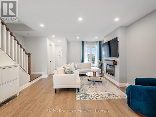 143 Chalfield Lane, Mississauga (Rathwood), ON - Indoor Photo Showing Living Room With Fireplace