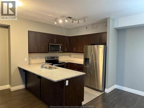 6 Park Street Unit# 505, Kingsville, ON - Indoor Photo Showing Kitchen With Double Sink