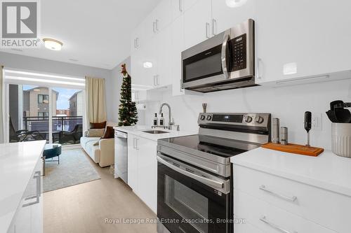 216 - 470 Gordon Krantz Avenue, Milton, ON - Indoor Photo Showing Kitchen With Stainless Steel Kitchen With Upgraded Kitchen