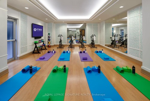 2205-105 Harrison Garden Boulevard, Toronto, ON - Indoor Photo Showing Gym Room
