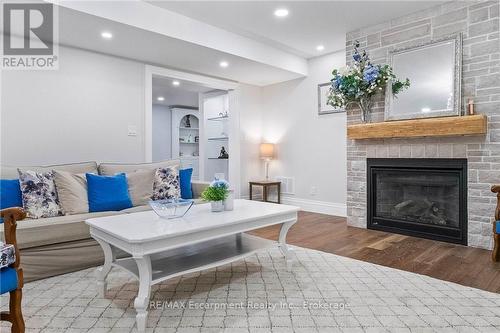 2073 Deramore Drive, Oakville (Fd Ford), ON - Indoor Photo Showing Living Room With Fireplace