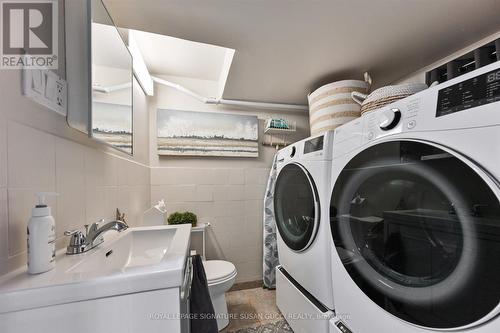 renovated 3rd bathroom with laundry - 186 Gledhill Avenue, Toronto, ON 