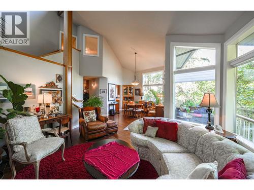 Living Room Looking towards Dining Room - 14038 Ponderosa Way, Coldstream, BC - Indoor Photo Showing Living Room
