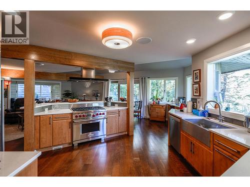 Gorgeous Kitchen with hardwood floors - 14038 Ponderosa Way, Coldstream, BC - Indoor Photo Showing Kitchen