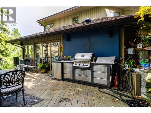 outdoor Kitchen - 14038 Ponderosa Way, Coldstream, BC - Outdoor With Deck Patio Veranda With Exterior