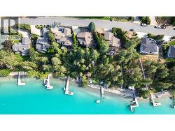 Aerial view of the dock and shoreline - 