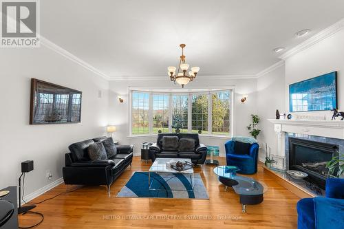 1651 Marronier Court, Ottawa, ON - Indoor Photo Showing Living Room With Fireplace