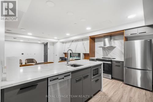 2506 - 340 Queen Street, Ottawa, ON - Indoor Photo Showing Kitchen With Stainless Steel Kitchen With Upgraded Kitchen