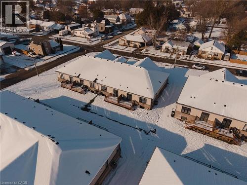 Snowy aerial view with a residential view - 7 South Court Street W, Norwich, ON - Outdoor With View
