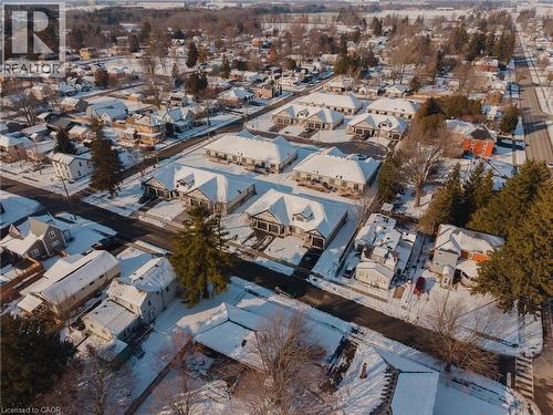 Aerial view of property's location featuring nearby suburban area - 4 Elgin Street W, Norwich, ON - Outdoor With View