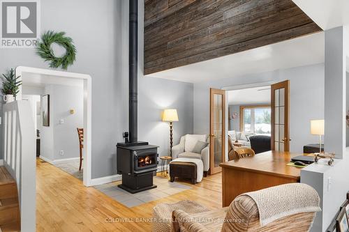 225 Mile Point Road, Drummond/North Elmsley, ON - Indoor With Fireplace