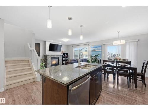 140 Axbridge Ga, Sherwood Park, AB - Indoor With Fireplace