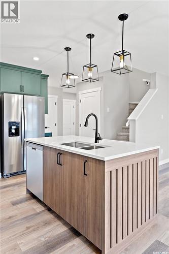 3044 Dumont Way, Regina, SK - Indoor Photo Showing Kitchen With Stainless Steel Kitchen With Upgraded Kitchen