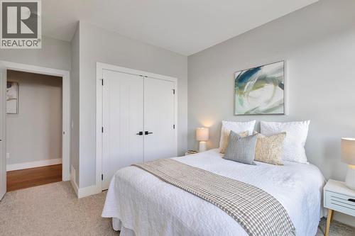 Second bedroom - good sized closet - 2594 Crown Crest Drive, West Kelowna, BC - Indoor Photo Showing Bedroom