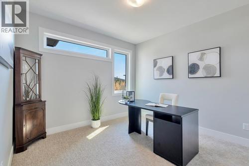 Additional bedroom/office space with a closet on the entry level - 2594 Crown Crest Drive, West Kelowna, BC - Indoor Photo Showing Office