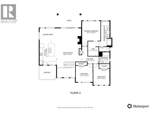 Upper level floor plan for main home - 2594 Crown Crest Drive, West Kelowna, BC - Other