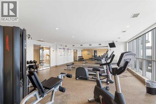 Gym - 303, 550 Riverfront Avenue Se, Calgary, AB - Indoor Photo Showing Gym Room