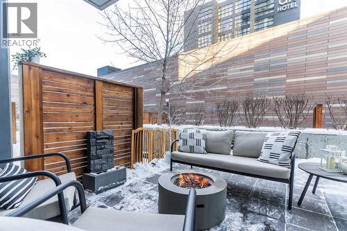 303, 550 Riverfront Avenue Se, Calgary, AB - Outdoor With Deck Patio Veranda With Exterior