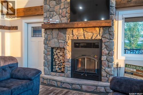 801 Spruce Street, Goodsoil, SK - Indoor Photo Showing Living Room With Fireplace