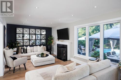 1483 The Links Drive, Oakville, ON - Indoor Photo Showing Living Room With Fireplace