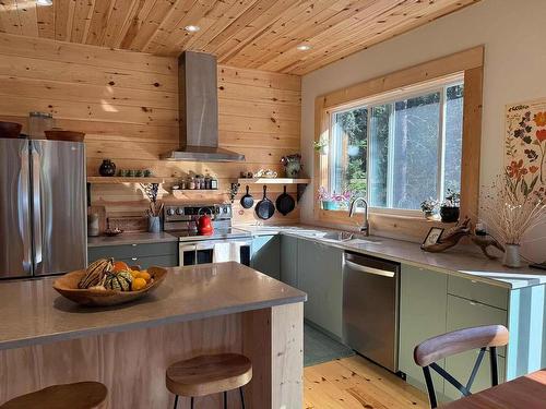1 Gunn Lake Road, Minaki, ON - Indoor Photo Showing Kitchen With Double Sink