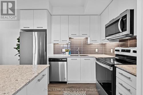 Unit 1611 - 385 Winston Road, Grimsby, ON - Indoor Photo Showing Kitchen With Stainless Steel Kitchen With Upgraded Kitchen