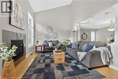 51 Hickory Crescent, Grimsby, ON - Indoor Photo Showing Living Room With Fireplace