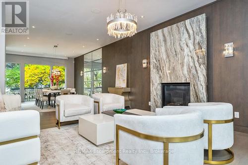 2250 Chancery Lane W, Oakville (Fd Ford), ON - Indoor Photo Showing Living Room With Fireplace