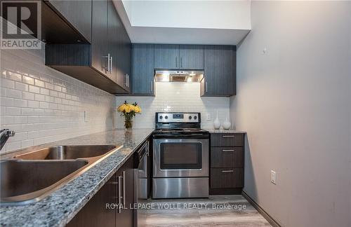 609F - 275 Larch Street, Waterloo, ON - Indoor Photo Showing Kitchen With Double Sink With Upgraded Kitchen