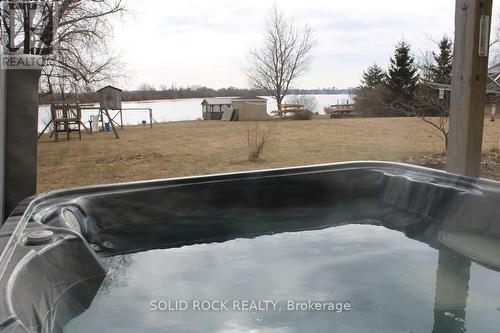Waterfront view from hot tub - 5 Shoreline Road, Edwardsburgh/Cardinal, ON - Outdoor With Body Of Water
