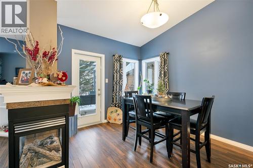 5 Rosewood Drive, Lumsden, SK - Indoor Photo Showing Dining Room With Fireplace