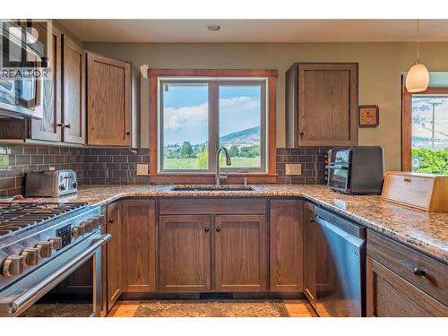 7800 Howe Drive, Coldstream, BC - Indoor Photo Showing Kitchen With Double Sink