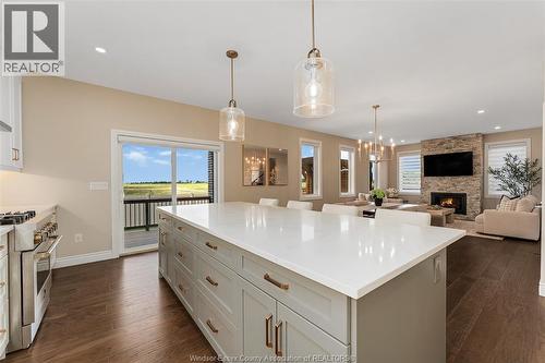 4523 Anderson, Lakeshore, ON - Indoor Photo Showing Kitchen With Fireplace With Upgraded Kitchen