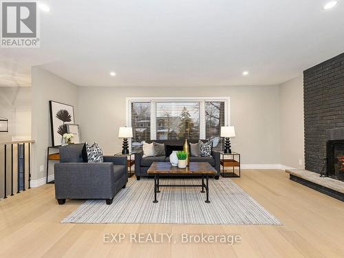 6921 Avila Road, Mississauga, ON - Indoor Photo Showing Living Room With Fireplace