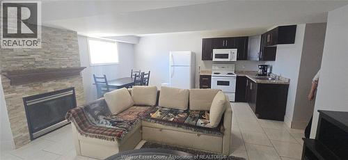1551 Dobrich Street Unit# Lower, Windsor, ON - Indoor With Fireplace