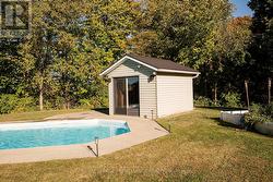Pool with pool shed - 