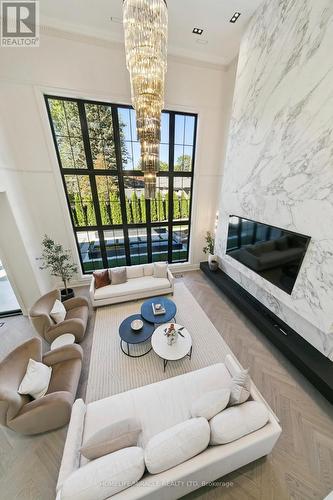 517 Stafford Drive, Oakville, ON - Indoor Photo Showing Living Room With Fireplace