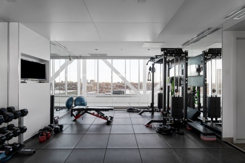 Salle d'exercice - B101-2301 Rue St-Patrick, Montréal (Le Sud-Ouest), QC - Indoor Photo Showing Gym Room