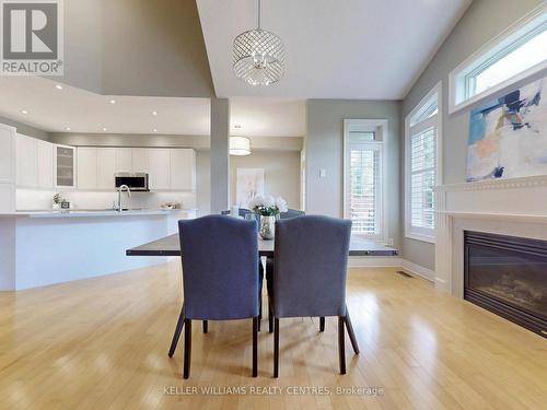 29 Tucker Court, Aurora, ON - Indoor Photo Showing Dining Room With Fireplace