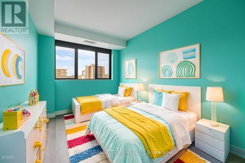 Virtually enhanced to show as kids space - 901 - 200 Bay Street, Ottawa, ON - Indoor Photo Showing Bedroom