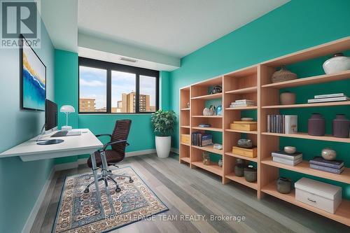 Virtually enhanced to show as a home office - 901 - 200 Bay Street, Ottawa, ON - Indoor Photo Showing Office
