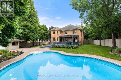 5103 Royal Mills Court, Mississauga, ON - Outdoor With In Ground Pool With Deck Patio Veranda With Backyard