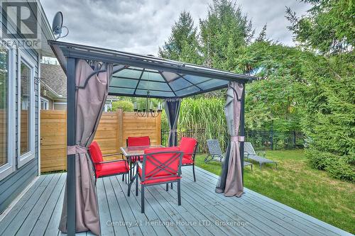 Back deck with gazebo - 32 Sunrise Court, Fort Erie (Ridgeway), ON - Outdoor With Deck Patio Veranda With Exterior