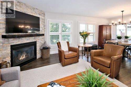 417 Mariners Way, Collingwood, ON - Indoor Photo Showing Living Room With Fireplace