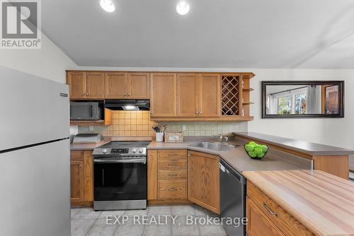 7321 Dorchester Road, Niagara Falls (Marineland), ON - Indoor Photo Showing Kitchen With Double Sink