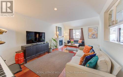 447 Brigantine Drive, Waterloo, ON - Indoor Photo Showing Living Room With Fireplace