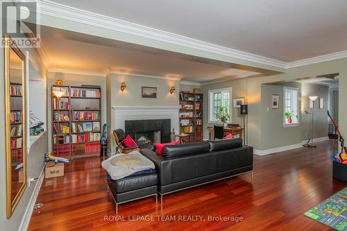 60 Goulburn Avenue, Ottawa, ON - Indoor Photo Showing Living Room With Fireplace